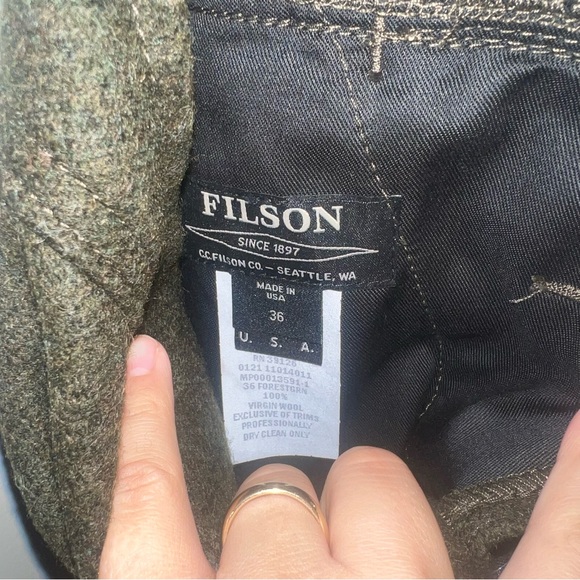 NWT Filson Mackinaw 100% Virgin Wool Bibs in Forest Green Size: 36 - Picture 8 of 16